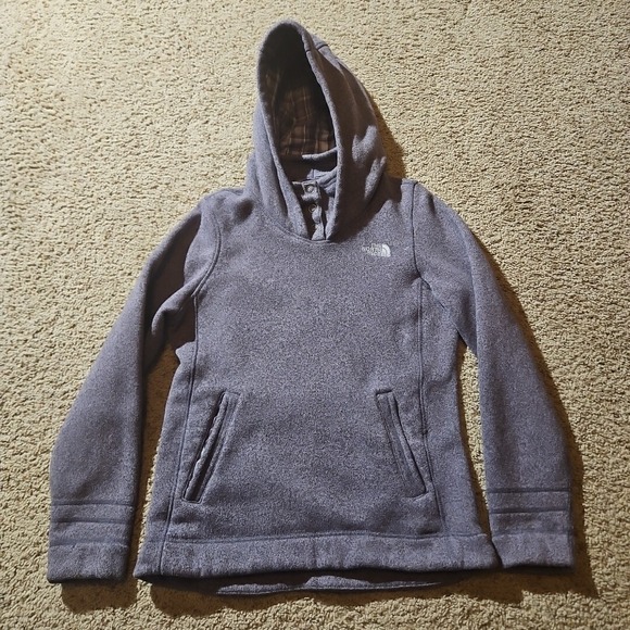 The North Face Tops - The North Face Hoodie Womens Medium Purple Crescent Pullover Sweatshirt Jacket